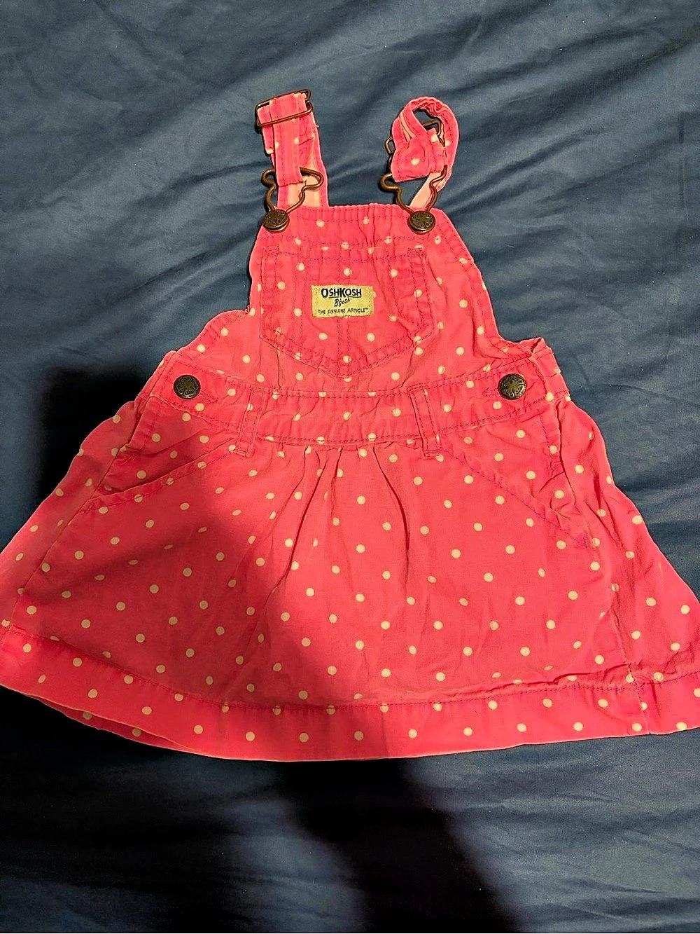 OshGosh Baby Girls Polka Dot Dress 12M Like New